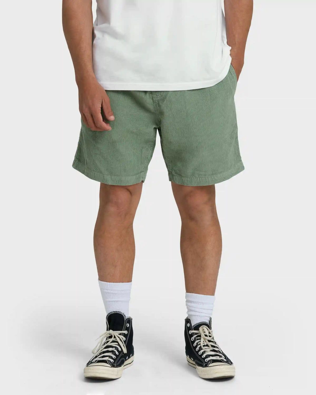 Larry Layback 19" Cord Shorts - Moss