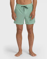 Every Other Day Wave Washed Layback 16" Trunks - Mist Green