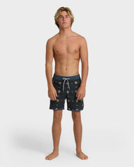 Seventy Three Layback 16" Trunks - Navy