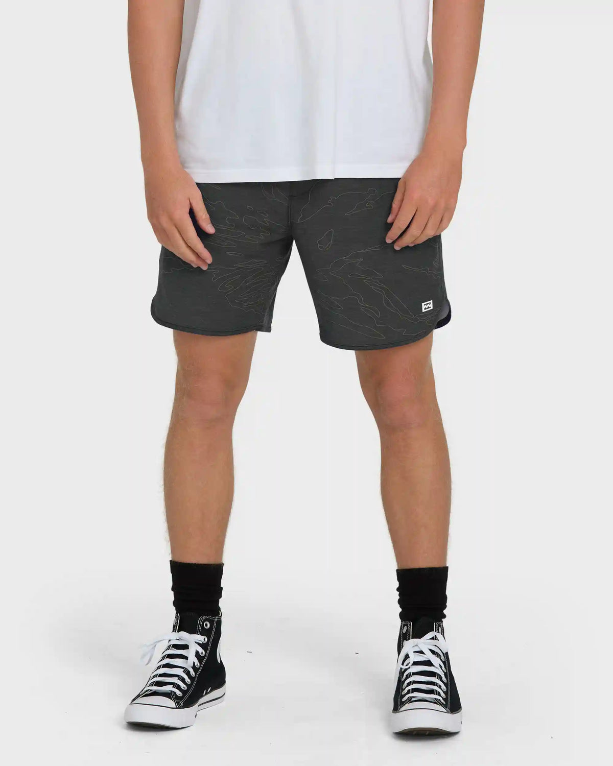 Surftrek Transit Elastic 17" Hybrid Shorts - Black Camo