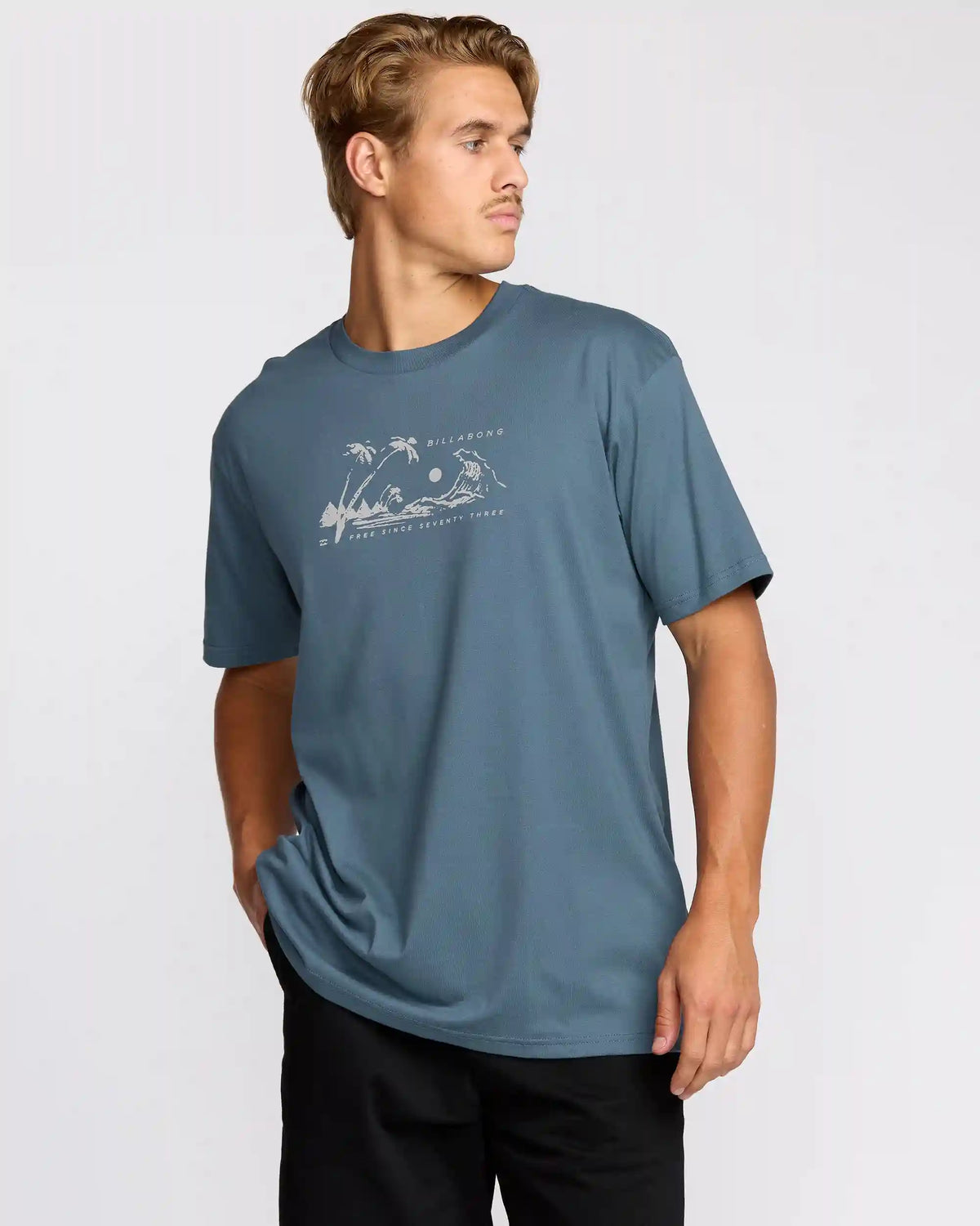 Beach Club Premium Short Sleeve T-Shirt - Steel Blue
