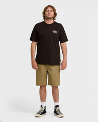 Rotor Diamond Regular Short Sleeve T-Shirt - Black Red