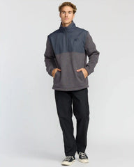 Boundary Blocked Mockneck Sweatshirt - Dusty Purple