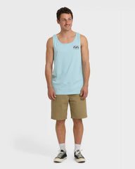 Crayon Wave Premium Tank - Dusty Blue