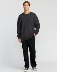 Iconic Emboss Crewneck Sweatshirt - Black