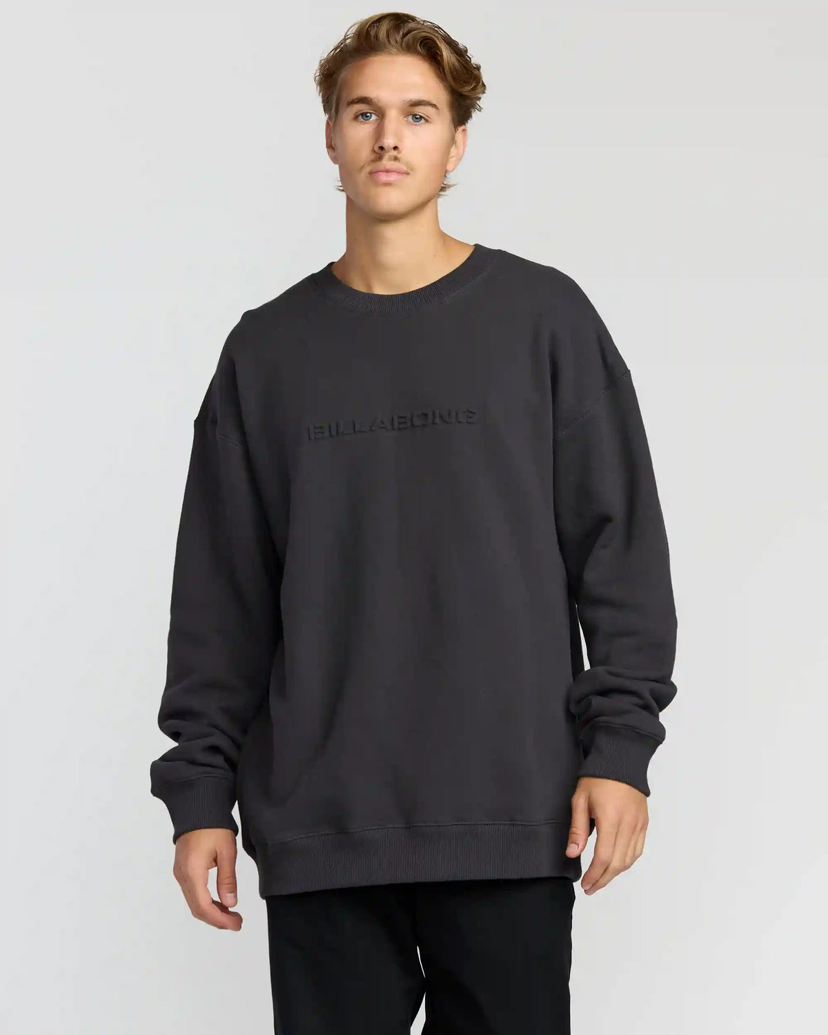 Iconic Emboss Crewneck Sweatshirt - Black