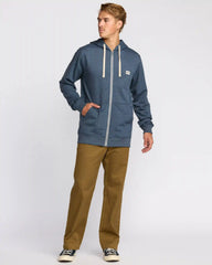 All Day Zip Front Hoodie - Midnight Blue