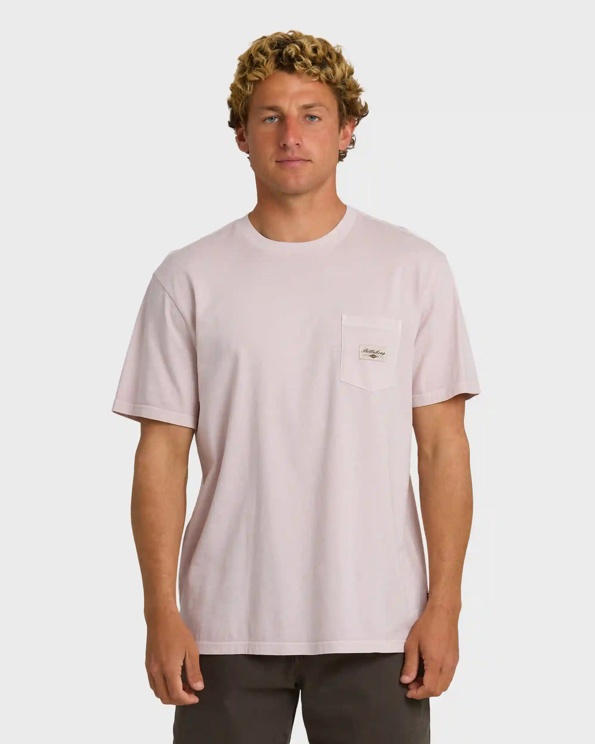 Essential Pocket Wave Washed Premium Short Sleeve T-Shirt - Dusty Purple