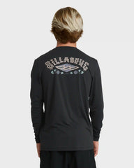 Heritage Loose Fit Long Sleeve Surf Tee - Black
