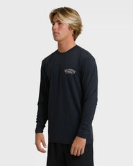 Heritage Loose Fit Long Sleeve Surf Tee - Black