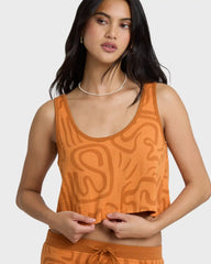 Embers Knit Tank - Tangerine