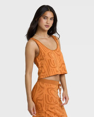 Embers Knit Tank - Tangerine