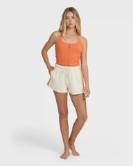 Friday Night Knit Halter Top - Saffron