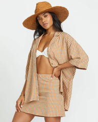 Beach Side Short Sleeve Shirt - Doeskin