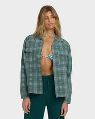 Coastal Breeze Long Sleeve Shirt - Mineral Blue