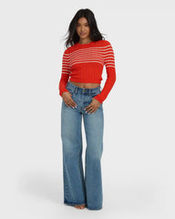 Clare Sweater - Red Aloha