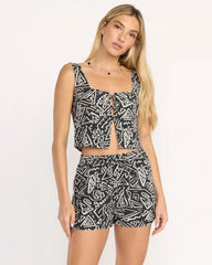 Sunflower Shorts - Black White