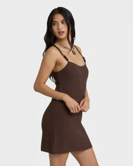 You Stunner Knit Mini Dress - Teak