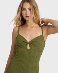 Sweet Moves Midi Dress - Dark Olive