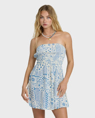 In The Sky Mini Dress - White Cap