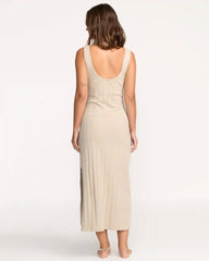 Slides Midi Knit Dress - Cobblestone