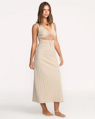 Slides Midi Knit Dress - Cobblestone
