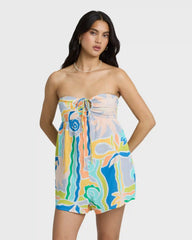 So Groovy Romper - Blue Multi
