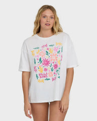 Floral Press Short Sleeve T-Shirt - Salt Crystal