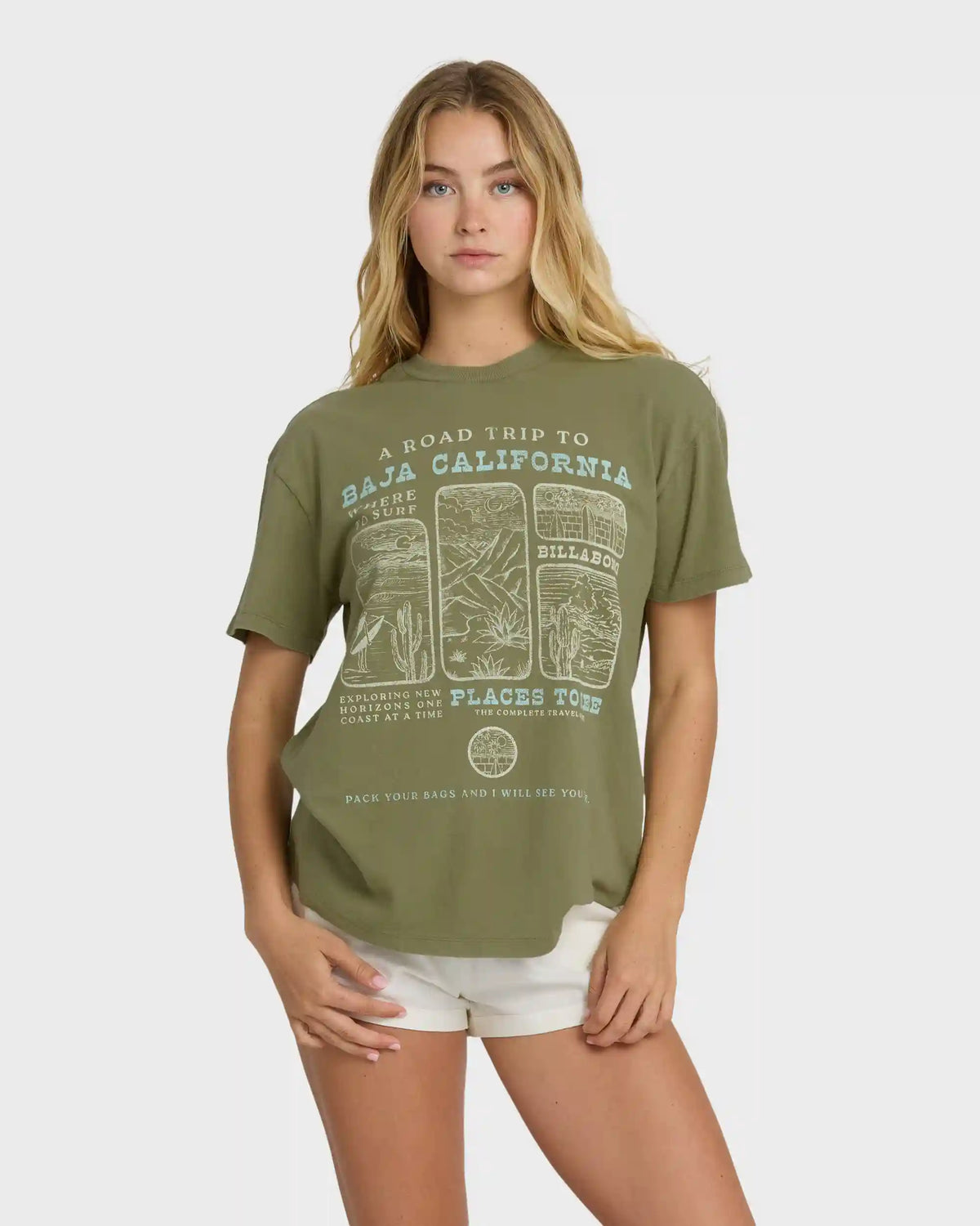 Flying To The Moon Short Sleeve T-Shirt - Dark Olive