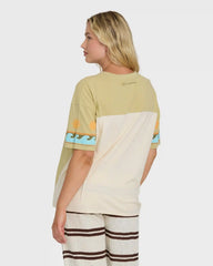 Split Palm Short Sleeve T-Shirt - White Cap