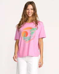 Bright New Day Tee - Bright Rose