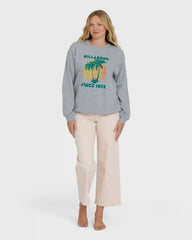 My Fave Beach Crewneck Sweatshirt - Heather Gray