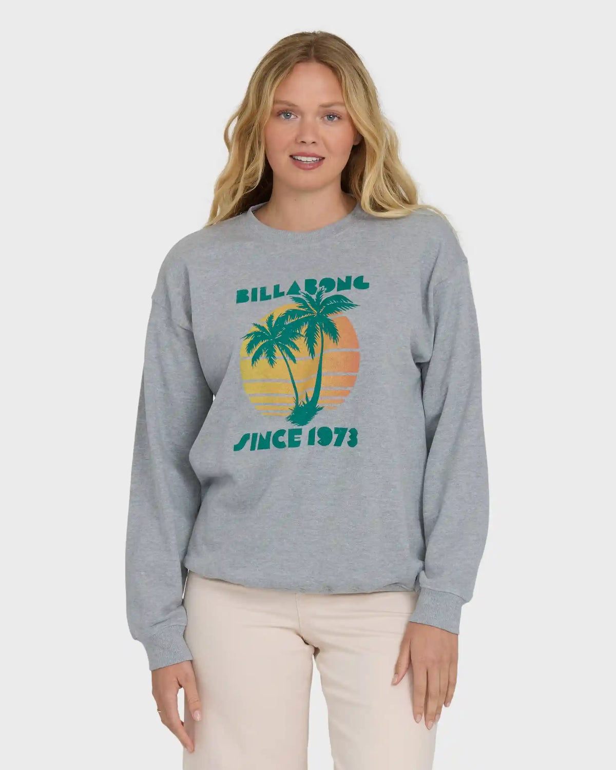 My Fave Beach Crewneck Sweatshirt - Heather Gray