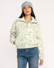 A/Div Barra Half Zip Sherpa Fleece - Green Haze