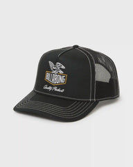 Peaked Trucker Hat - Black