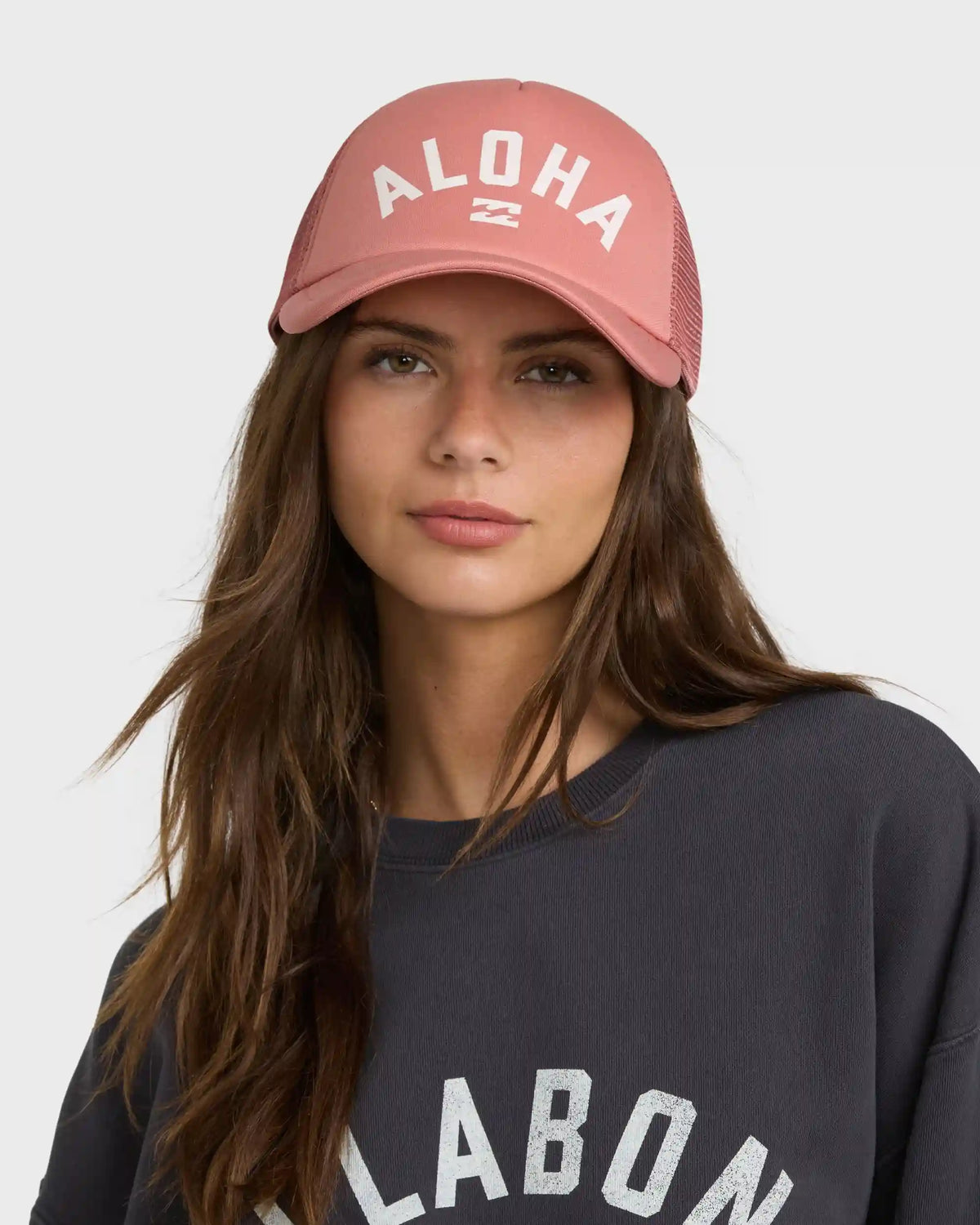Across Waves Trucker Hat - Dark Coral