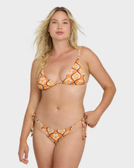 Sol Groove Tall Slide Triangle Bikini Top - Tangerine