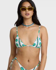 Salty Waves Reversible Mini Slide Triangle Bikini Top - Salt Crystal
