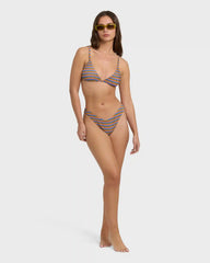 Tides Terry Charlie Fixed Triangle Bikini Top - Multi