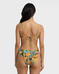 Des Tropiques Lowrider Full Bikini Bottom - Black Multi