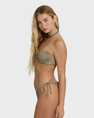 Summer Hi Yd Tie-side Tanga Skimpy Bikini Bottom - Bay Blue