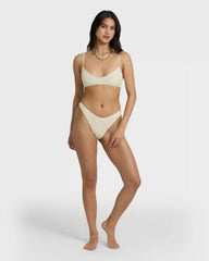 Twisted Tides Hike Medium Bikini Bottom - White Cap