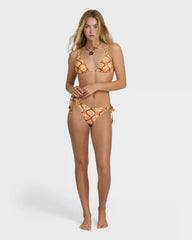 Sol Groove Tie-side Tanga Skimpy Bikini Bottom - Tangerine