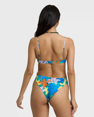 Agua Flores Bondi Medium Bikini Bottom - Blue Multi