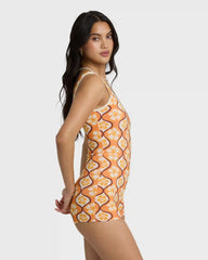 Sol Groove Retro Surf Suit - Tangerine