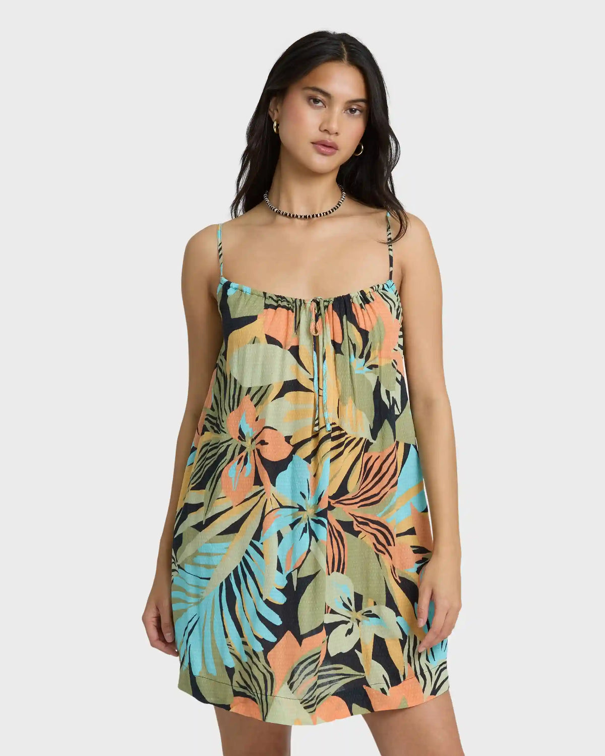 Beach Song Printed Mini Dress - Black Multi