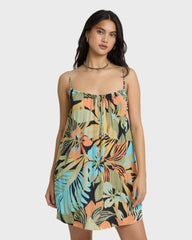 Beach Song Printed Mini Dress - Black Multi