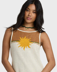Solar Babe Midi Dress - Caramel Cafe