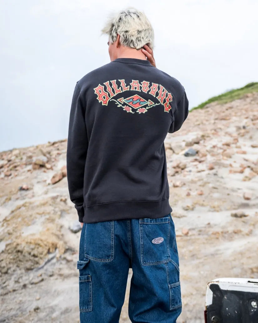 Short Sands Crewneck Sweatshirt - Washed Black