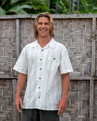 Victoria Vacay Short Sleeve Woven Shirt - White Sand